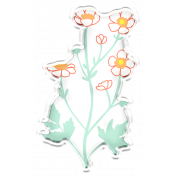 Good Life June 21_Flower 3-puffy sticker