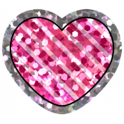 Good Life Aug 21_Heart Shiny Sticker-Pink