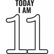 Make A Wish Stamps- Today I Am Kit- 11 Template