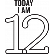 Make A Wish Stamps- Today I Am Kit- 12 Template