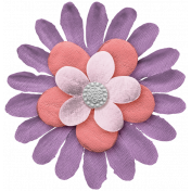 Make A Wish Elements Kit- Layered Flower 1 Purple