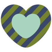 Good Life Sep 21_Heart Stripe-Navy Green Print