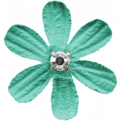 Good Life Nov 21 Mini- Teal Flower 01B