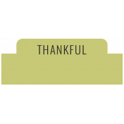 Thanksgiving Stickers & Tape_Label- Thankful Green Tab