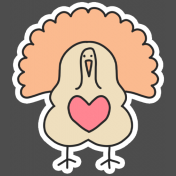 Thanksgiving Stickers & Tape_Turkey Sticker