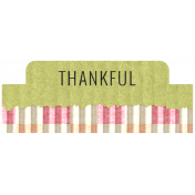 Thanksgiving Elements #2: Cardboard Label- Thankful