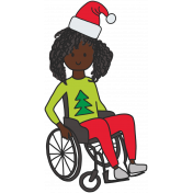 Draw It Kit #2_Christmas Kids 02 Wheelchair