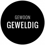 Dutch Black & White Labels- Gewoon Geweldig Circle