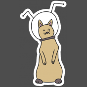 Good Life: January 2022- Sticker Cat Astronaut