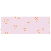 Good Life: January 2022- Washi Tape Pink Hearts