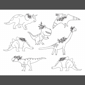 The Good Life: January 2022 Coloring Page 2 dinos