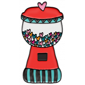 The Good Life: February 2022 Elements- enamel pin gumball machine