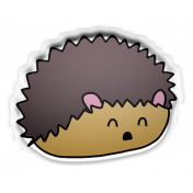The Good Life: January 2022 Elements- puffy sticker hedgehog