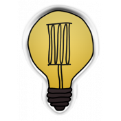 The Good Life: January 2022 Elements- puffy sticker lightbulb