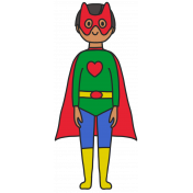 Draw It Kit #3 Superhero Kids- superhero 1C