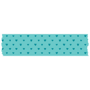 Good Life: February 2022 Stickers And Tags- Teal Hearts Washi Tape 