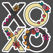 Good Life: February 2022 Stickers And Tags- XOXO Floral Sticker 