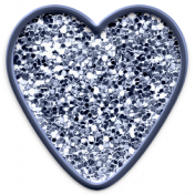 The Good Life: April 2022 Elements- Glitter enamel pin heart 1