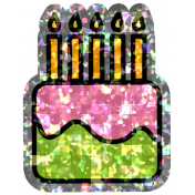 GL22 June Birthday Shiny Sticker Cake