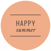 The Good Life: July 2022 Stickers & Labels- Label 18 Happy summer