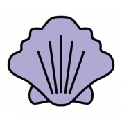 The Good Life: July 2022 Stickers & Labels- Sticker seashell 2