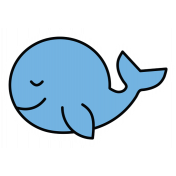 The Good Life: July 2022 Stickers & Labels- Sticker whale