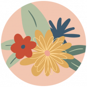 Good Life: August 2022 Stickers- Floral Circle 2