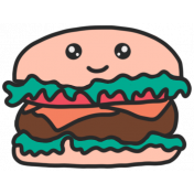 Good Life November 2022: Food Icon Sticker- Hamburger