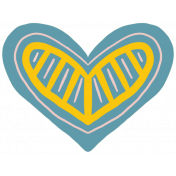 Good Life: July & August 2023 Stickers- Blue Heart