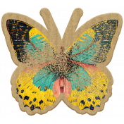 The Good Life: July & August 2023 Mixed Media Elements- Cardboard Butterfly Sticker 2