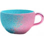 The Good Life: July & August 2023 Mixed Media Elements- Glitter Teacup
