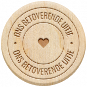 Water World Dutch Word Art: Wood Label- Ons Betoverende Uitje