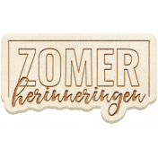 Water World Dutch Word Art: Wood- Zomer Herinneringen