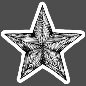 This Is Spooky Stickers: B&W Star 1