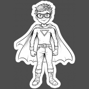 This Is Spooky Stickers: B&W Super Kid 1
