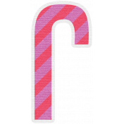 Jolly Candy Cane- Red & Purple Sticker