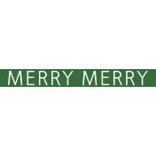 Christmas Day Word Label Merry