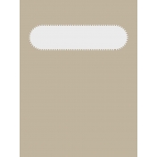 In The Pocket- Writable Journal Card- Blank Tan