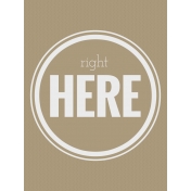 In The Pocket- Filler Journal Cards- Right Here Tan