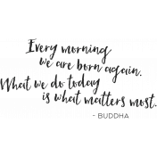 Spring Day- Element- Word Art Buddha