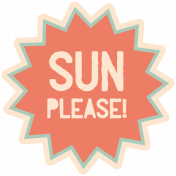 Spring Day- Elements- Word Art- Sun Please