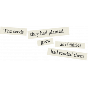 Secret Garden- Elements- Word Art Fairies