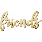 Secret Garden- Elements- Word Art Wood- Friends