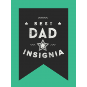 Hipster Dad- Elements- Journal Card- Best Dad