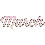 New Day- Enamel Months- March- Pink