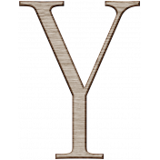 Winter Day Alphas-Uppercase Y- Wood Serif