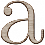 Winter Day Alphas-Lowercase A- Wood Serif