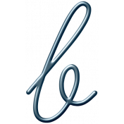 Winter Day Alphas- Lowercase B- Metal Script