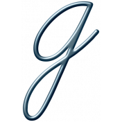 Winter Day Alphas- Lowercase G- Metal Script