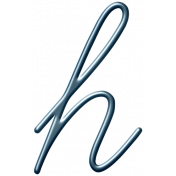 Winter Day Alphas- Lowercase H- Metal Script